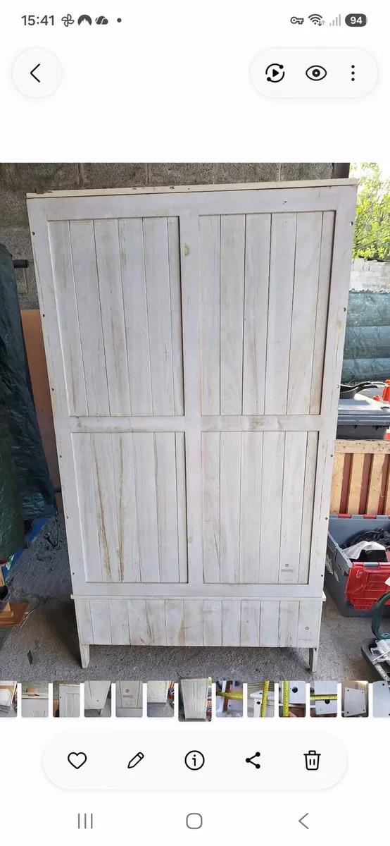 Solid Wooden Wardrobe with Drawer (DELIVERY) - Image 3