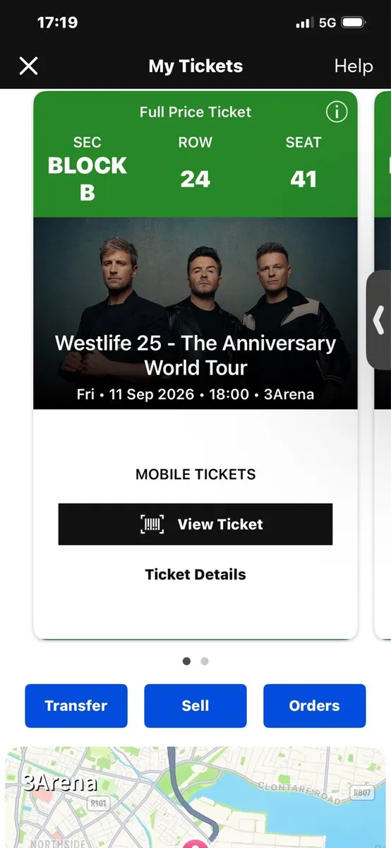 2 Westlife seating tickets 3 Arean - Image 2
