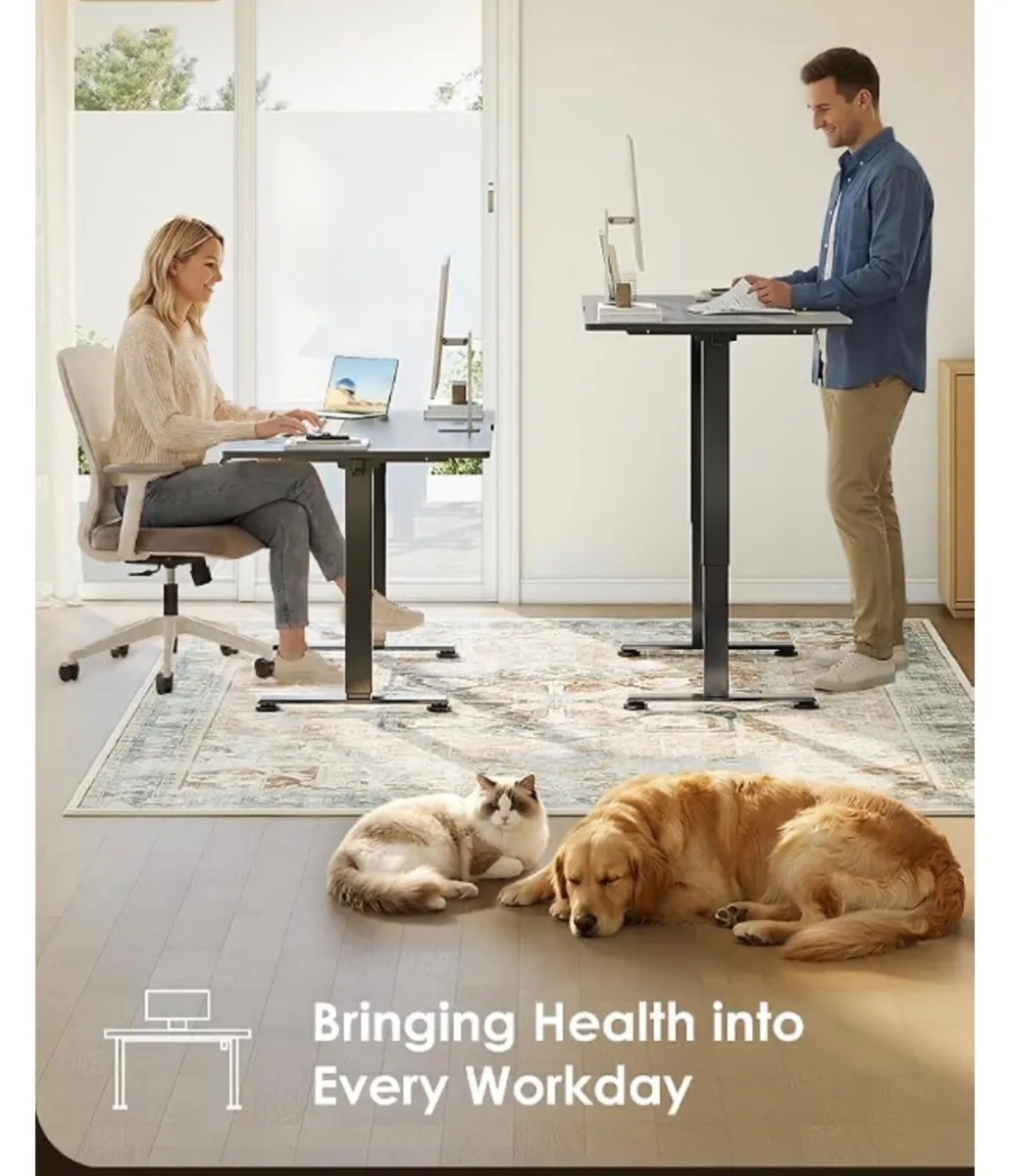 Electric Standing Desk, 120x60cm Height Adjustable - Image 3