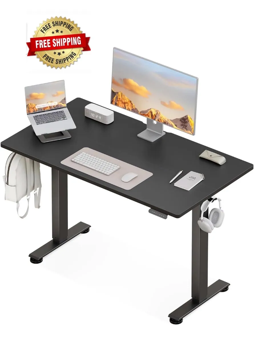 Electric Standing Desk, 120x60cm Height Adjustable - Image 1