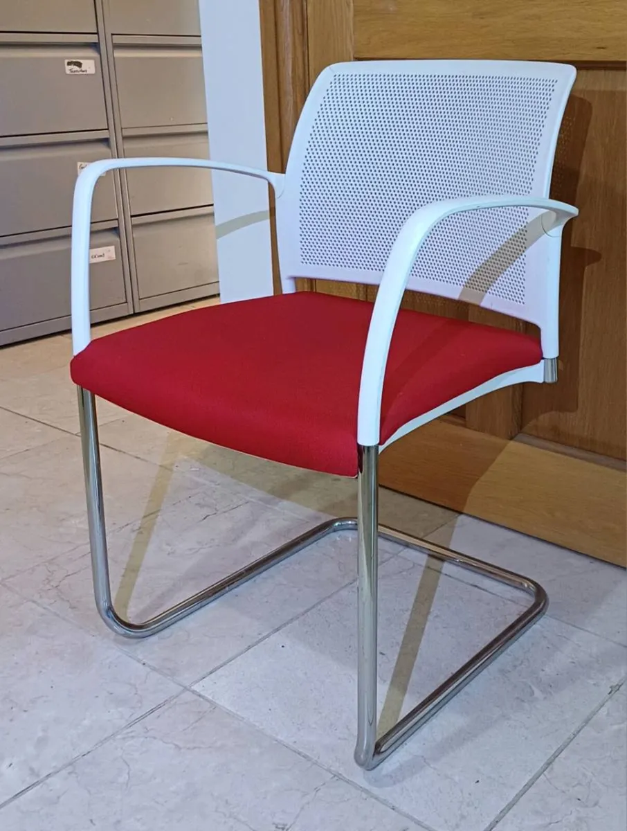 Red & White Boss Design Chairs - Image 3