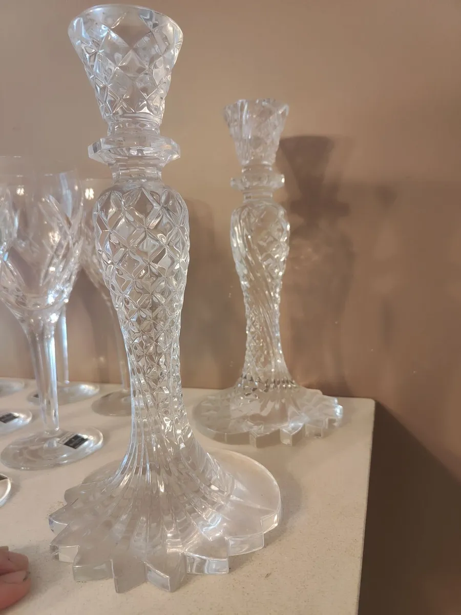 Crystal candle holders