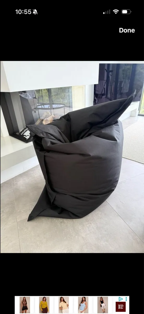 Elephant Living Jumbo Bean Bag in Black - Image 4