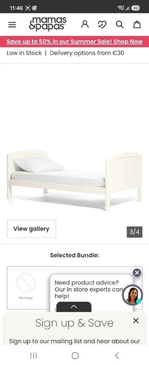 Mamas and Papas Dover Cot Bed - Image 3