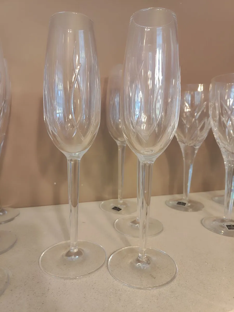 6 waterford crystal john rocha champagne flutes