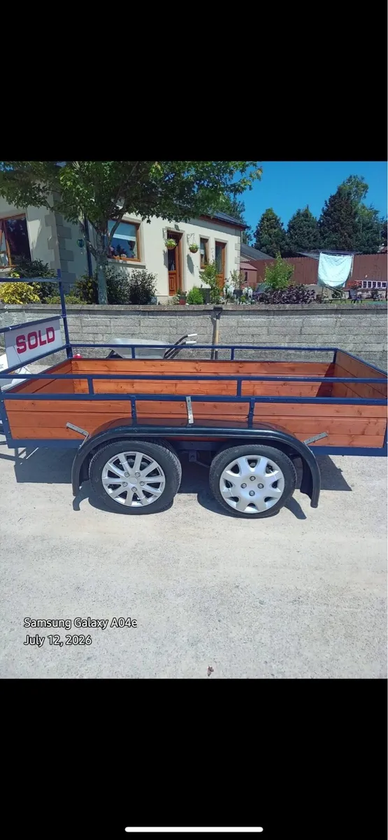 8ftx4ft double axle car trailer for sale - Image 2
