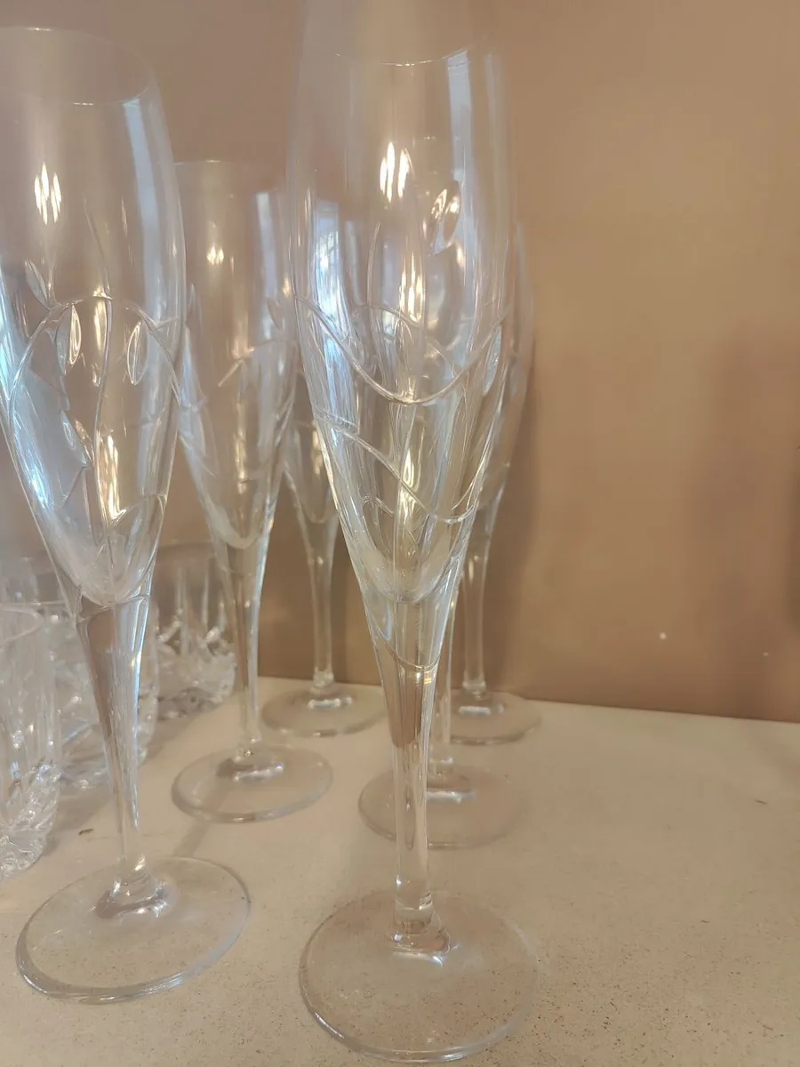 4 john Rocha waterford crystal glasses - Image 1