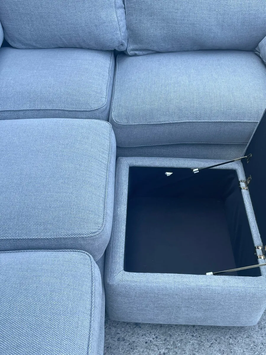 Grey corner sofa - Image 4