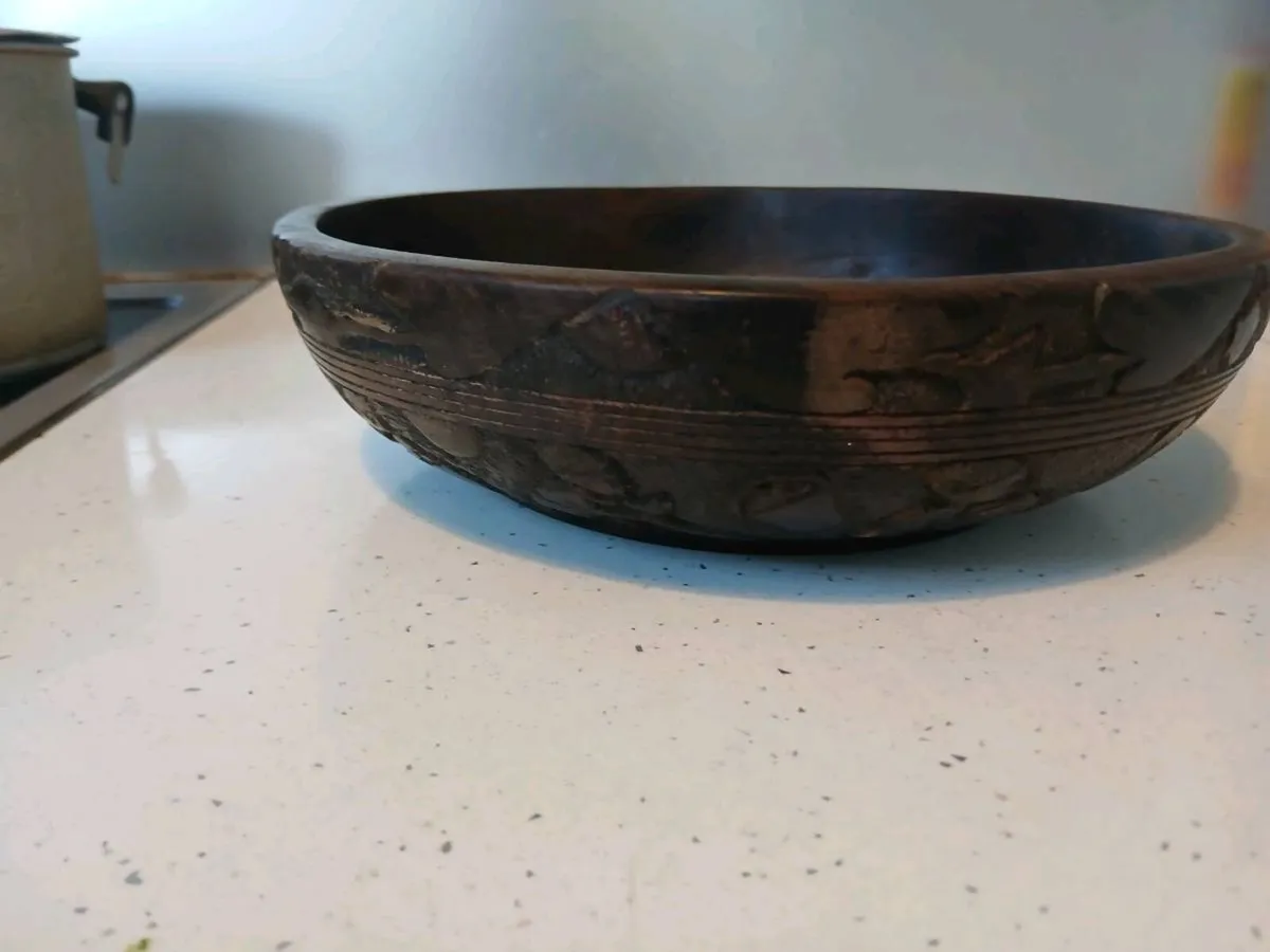 Hardwood African Style Bowl - Image 2