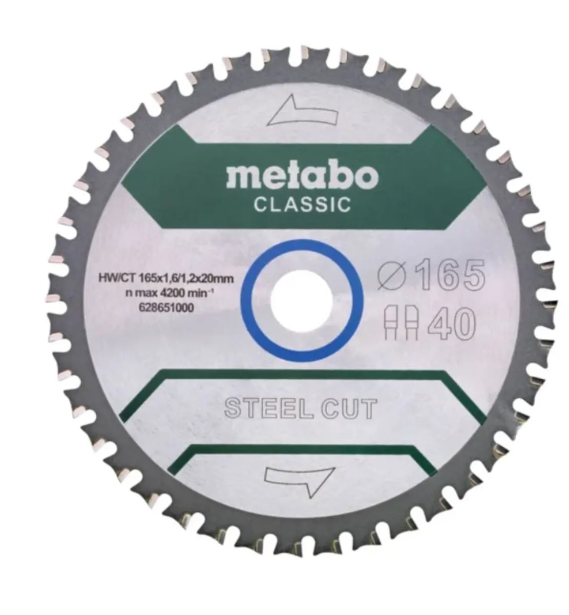 Metabo steel cut Circular saw blade 165 x 20mm 40T
