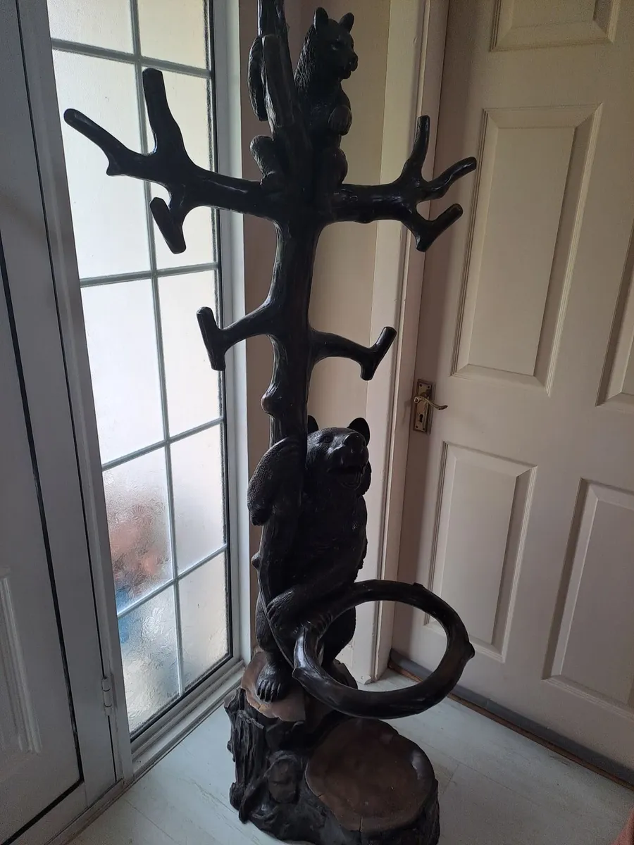 Bronze Bear and cub coat stand - Image 2