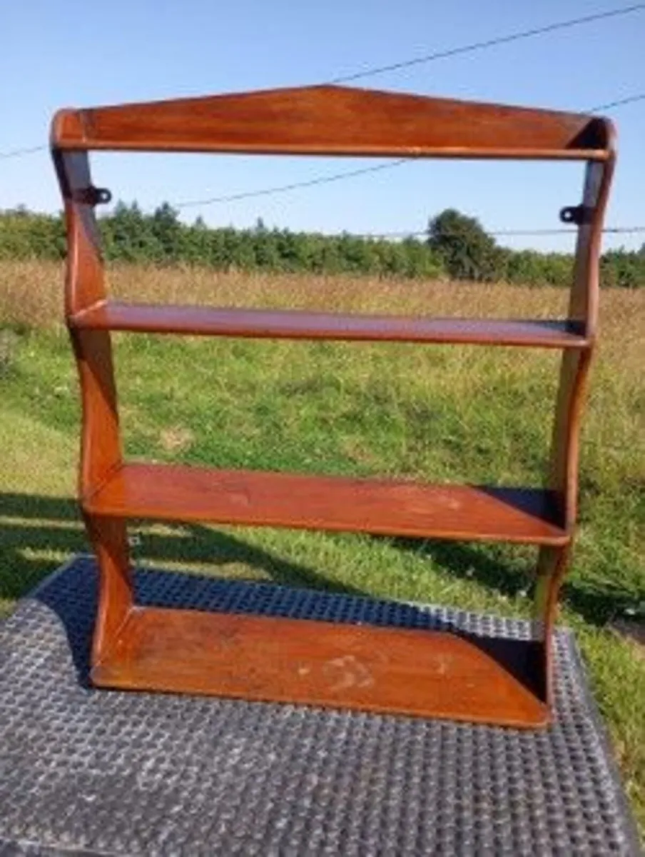 Antique Mahogany Waterfall WallShelf - Image 1
