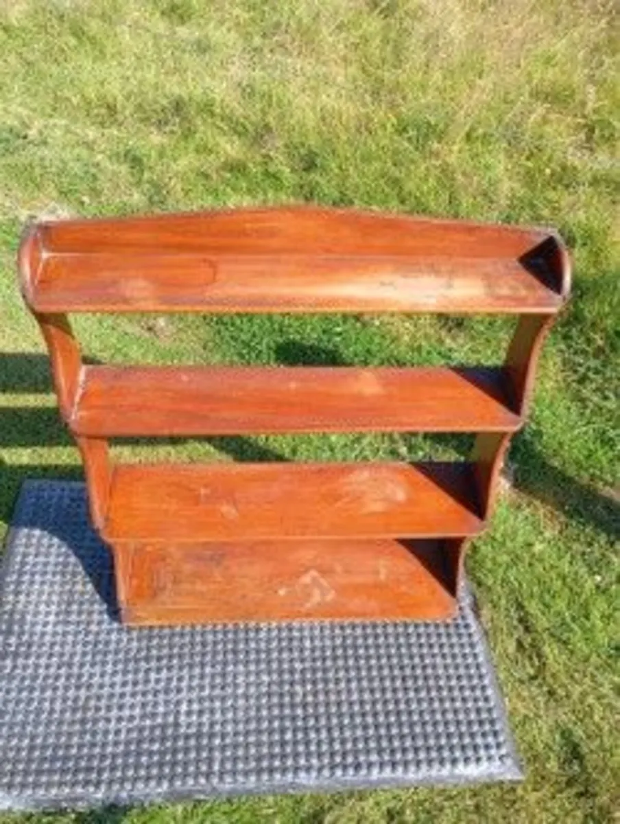 Antique Mahogany Waterfall WallShelf - Image 3