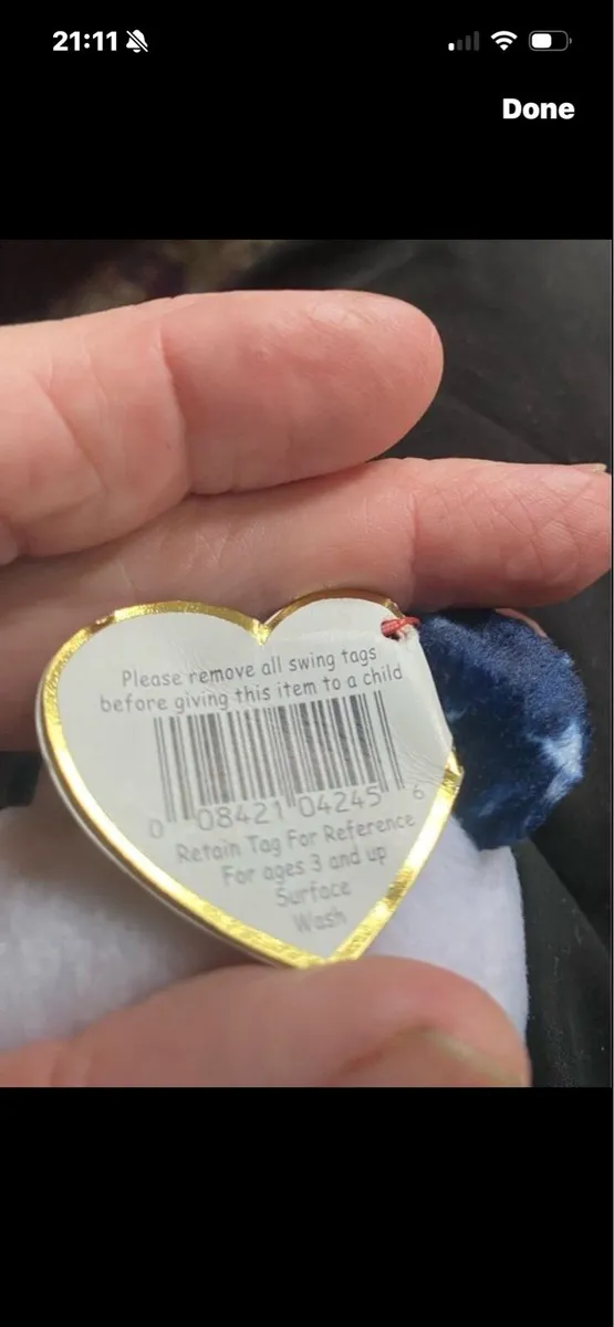 Rare & Retired Beanie Baby With Errors- Spangle - Image 4