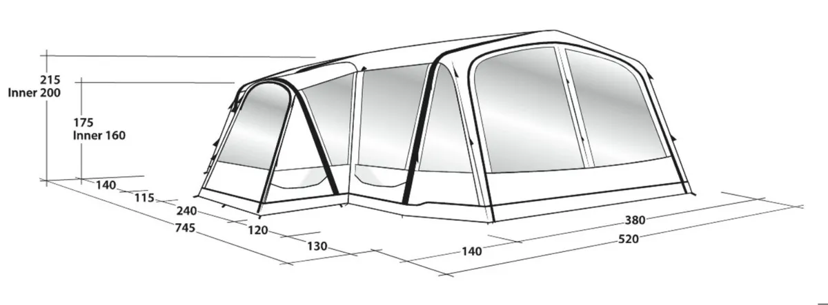 Outwell Airville 6SA 6-Person Air Tent - Image 2