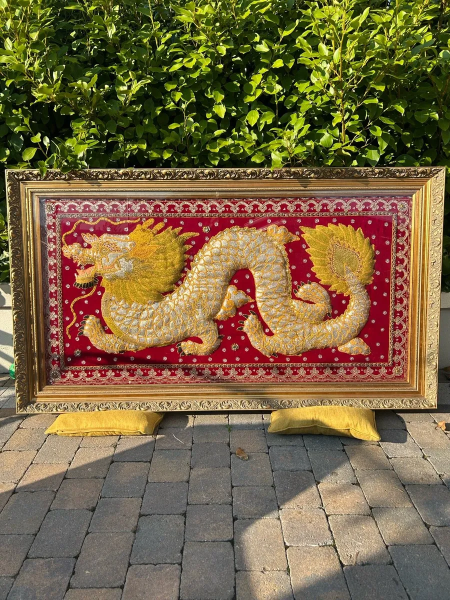 Antique huge hand made tapestry - Image 1