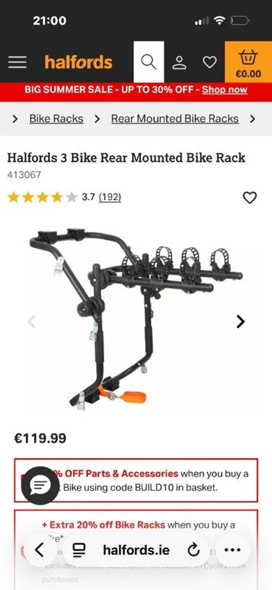 halfords 3 bike rack - Image 3