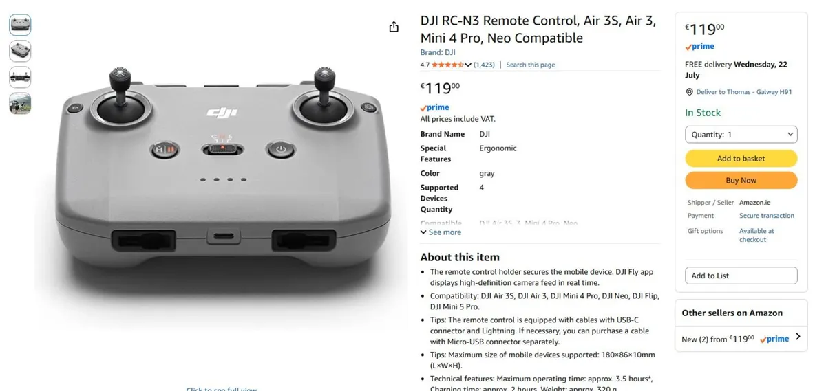 DJI RC-N1 (RC231) Remote Controller - Image 4