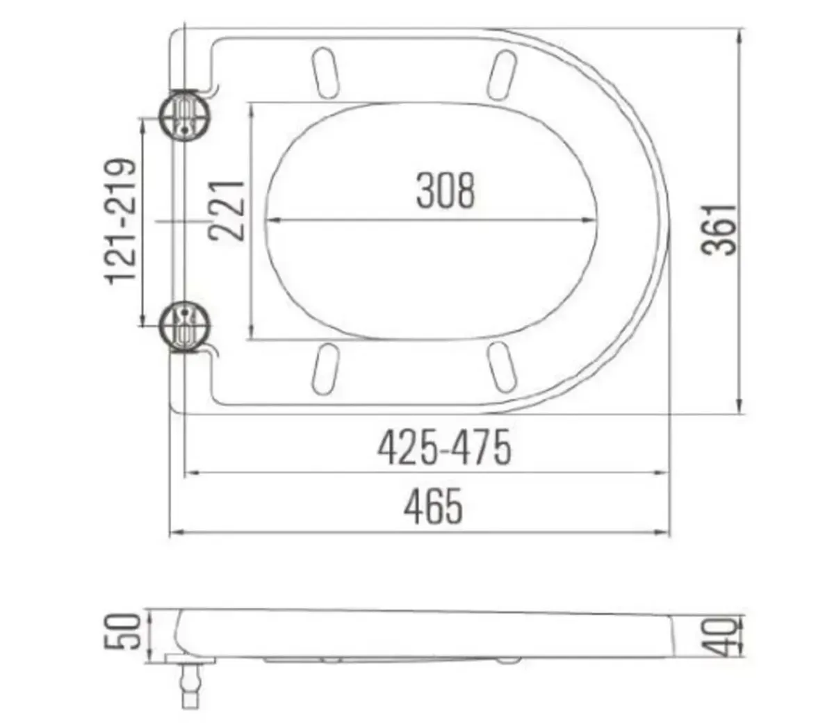 Toilet Cover Soft Close Toilet Seat System - Image 2