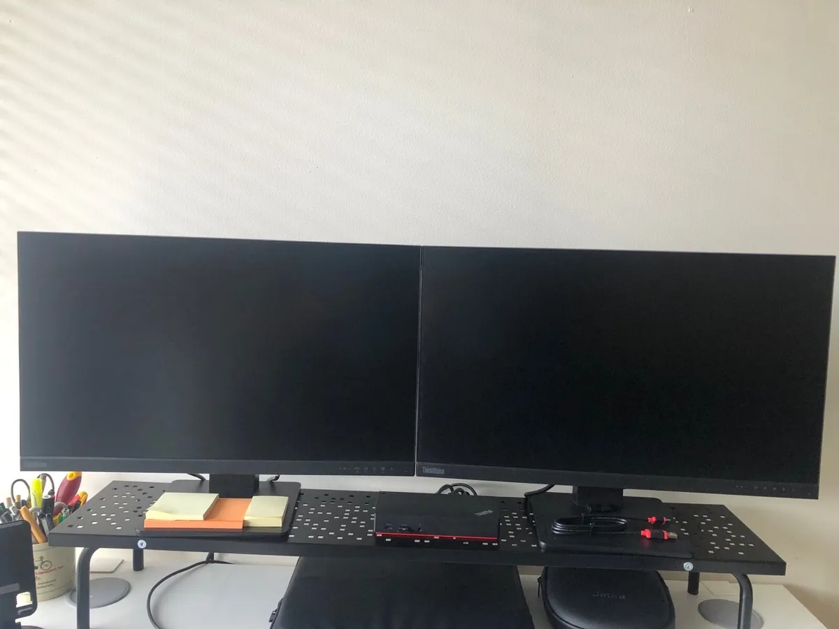 2 ThinkVision E24-20 Monitors - Image 1