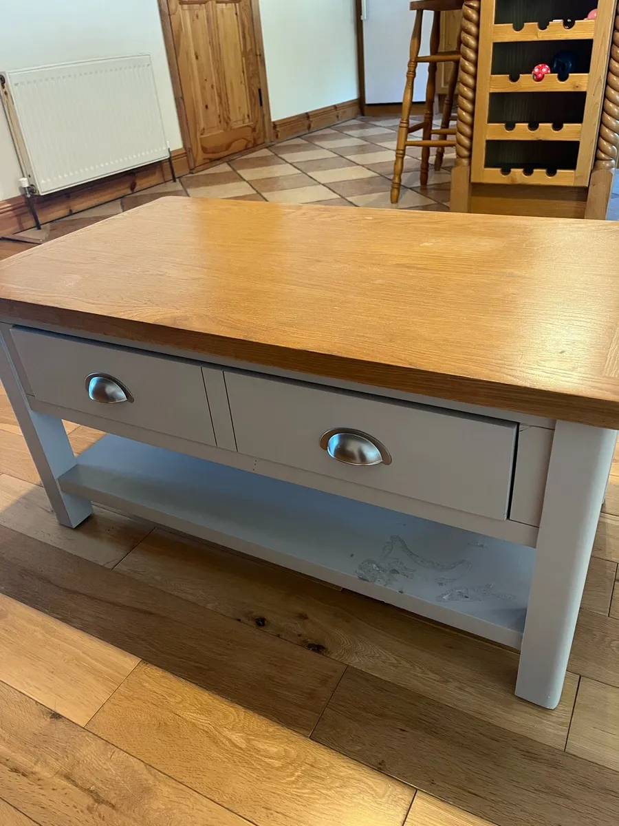 Coffee table with shelve and drawer - Image 2
