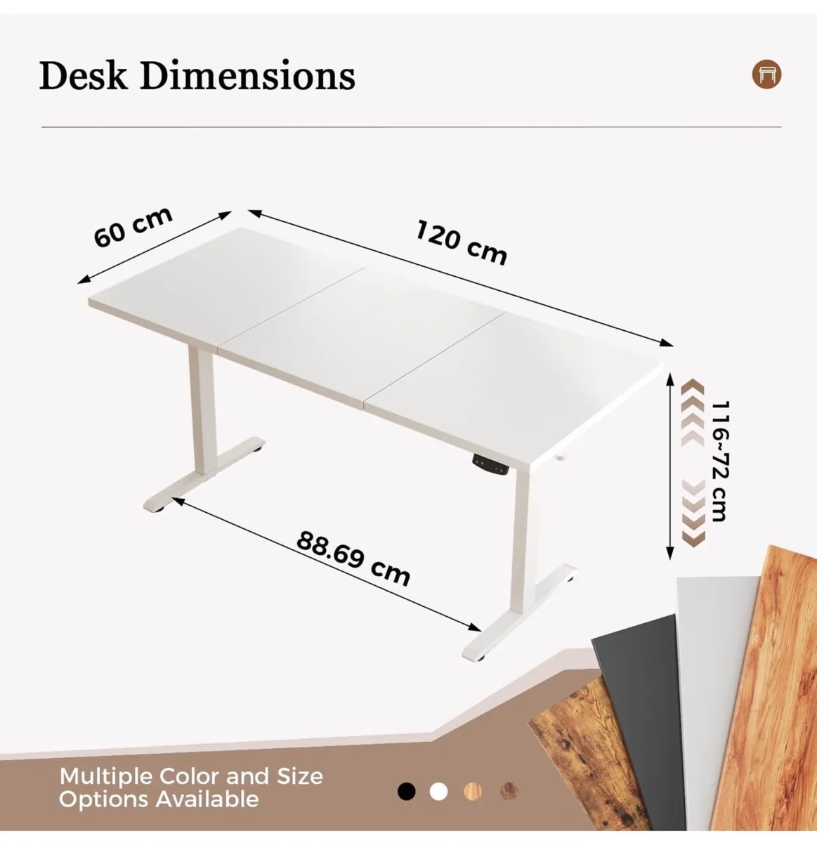 Electric Standing Desk, 2 Memory Buttons for stand - Image 1