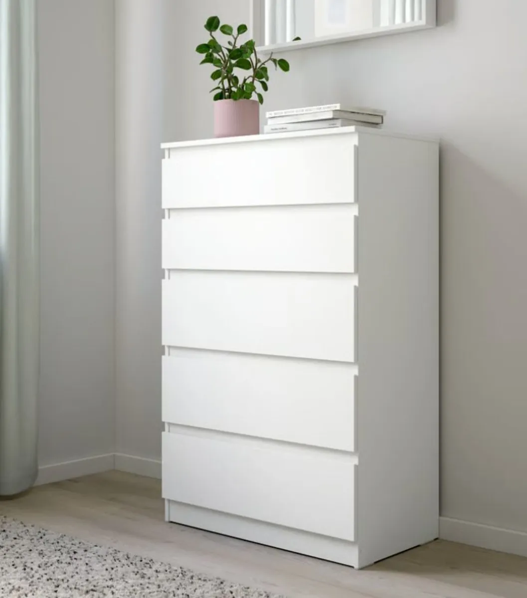 IKEA KULLEN Chest of 5 Drawers – White - Image 2