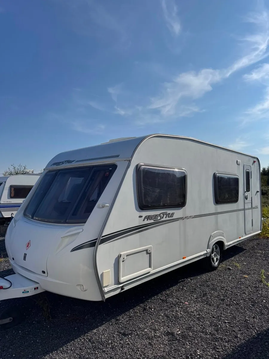 Abbey freestyle 6 berth fixed bunk caravan - Image 1