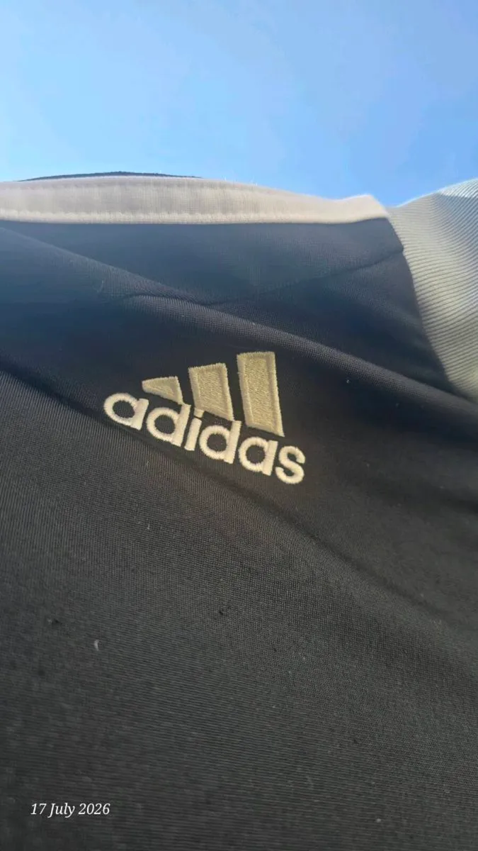 Adidas Track Jacket – Grey/Black-Size M (UK 40/42) - Image 2