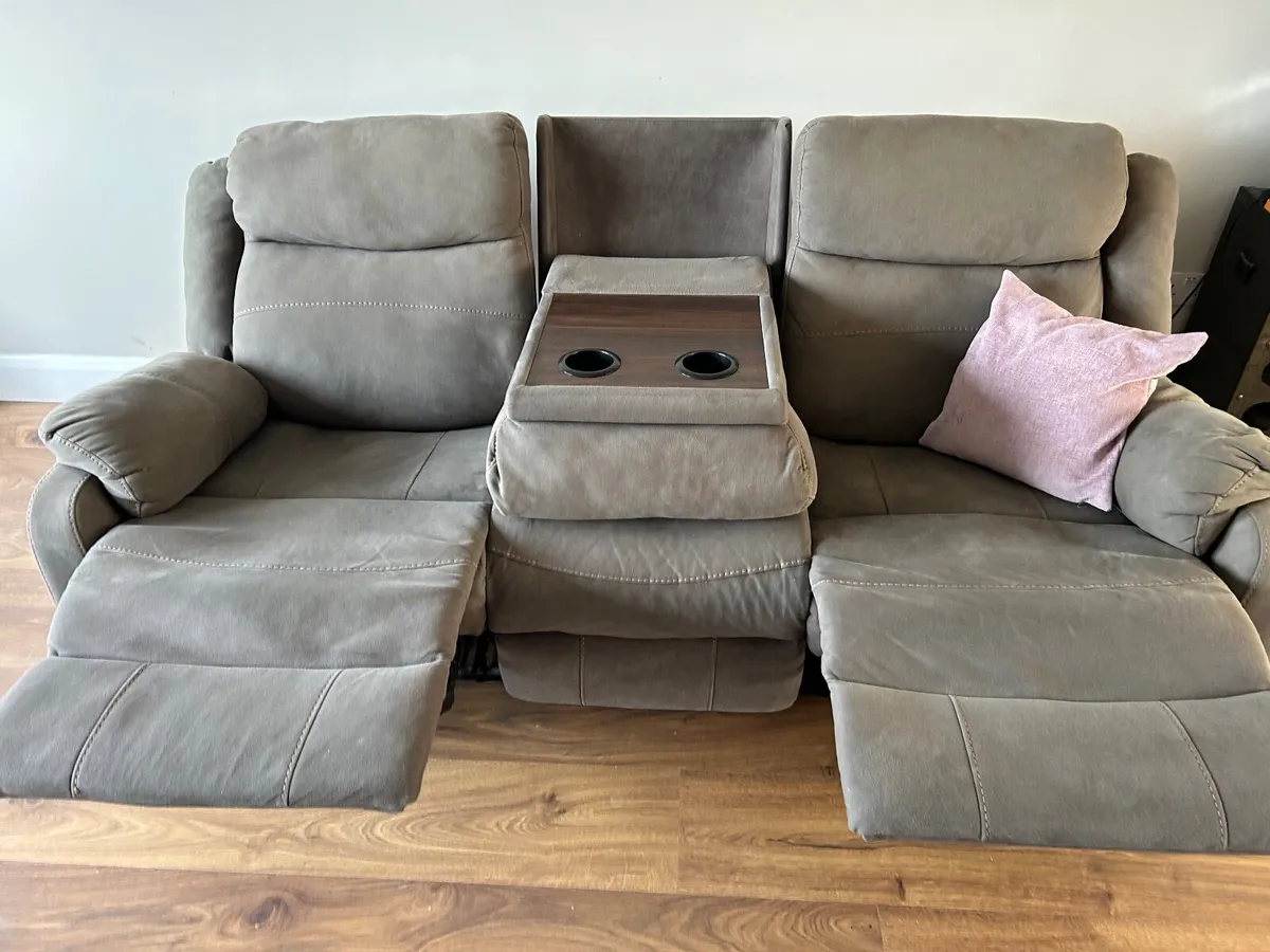 3 seater & 2 seater reclining sofa suite - Image 2