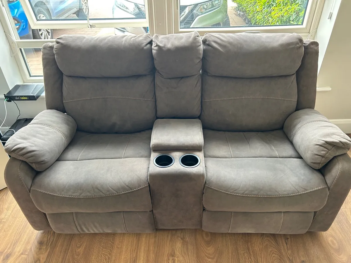 3 seater & 2 seater reclining sofa suite - Image 4
