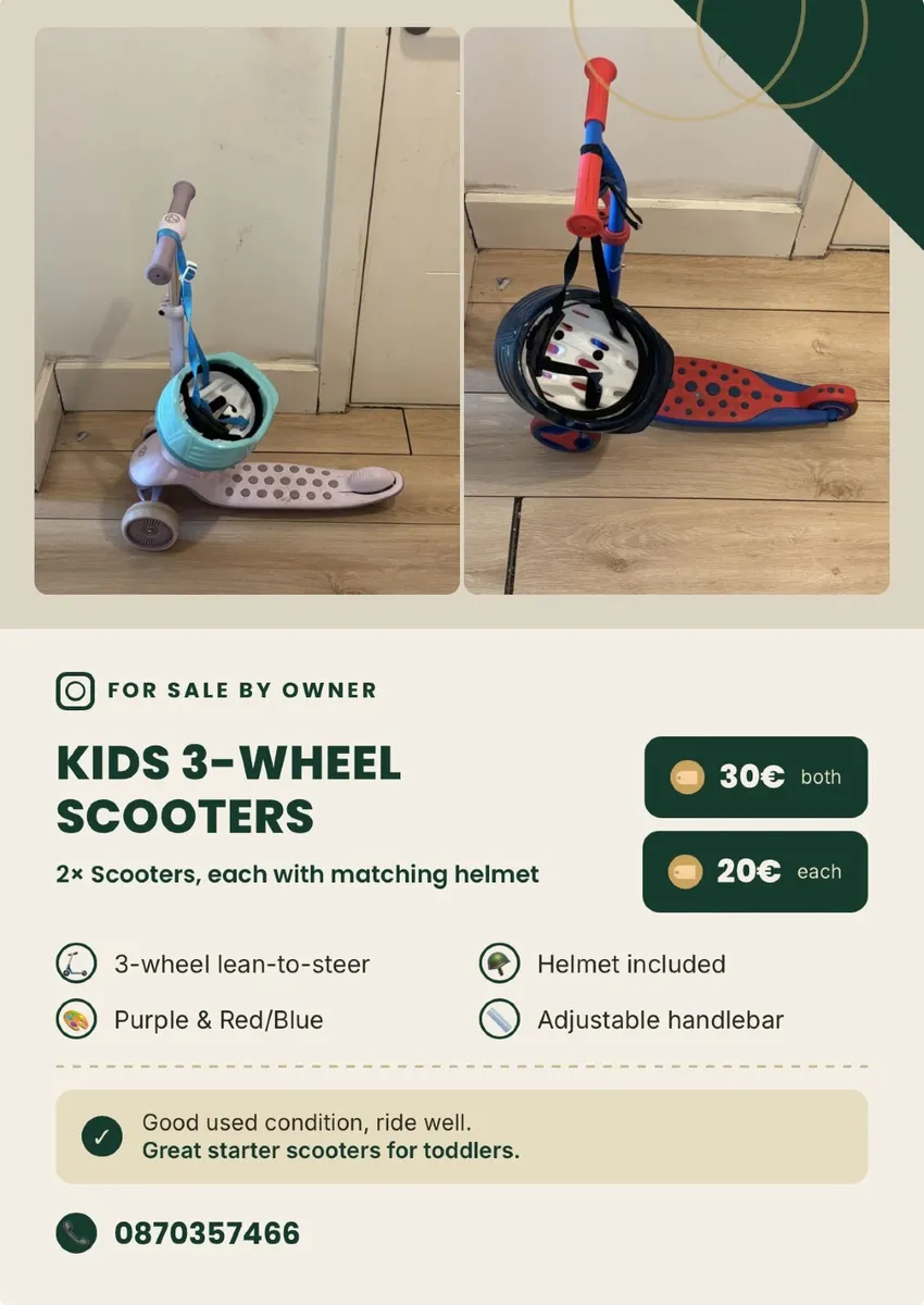 KIDS 3-WHEEL SCOOTERS