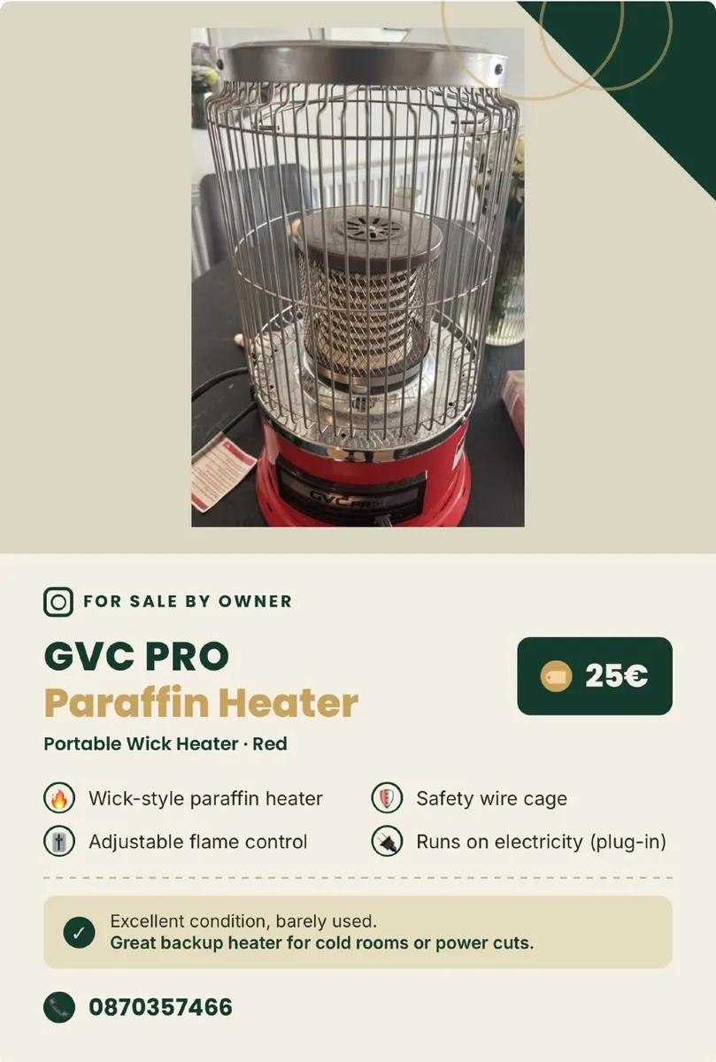 GVC PRO PARAFFIN HEATER