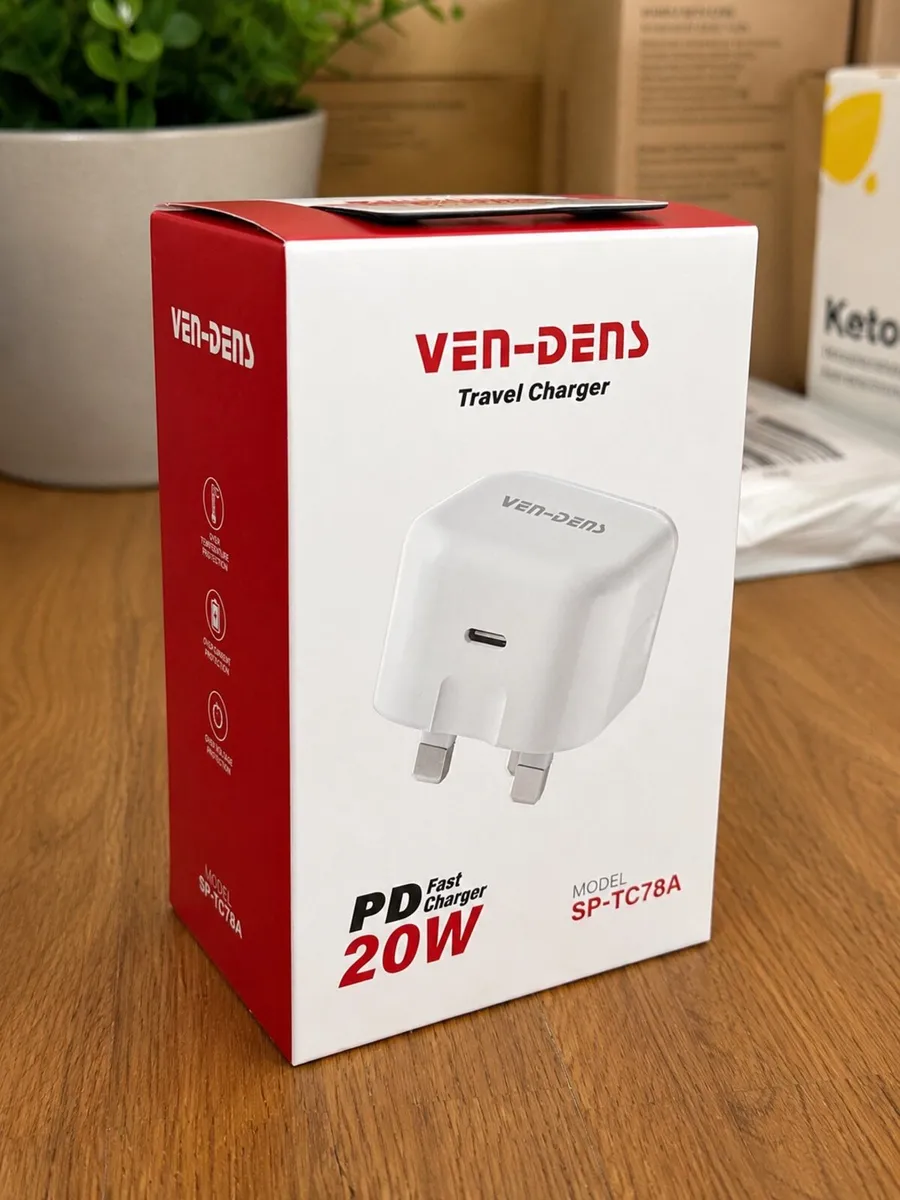 VEN-DENS PD20W USB C Fast Charging Plug - Image 1