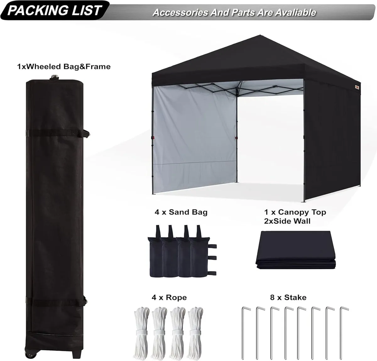 Abccanopy Pop Up Gazebo with Two Side - Image 4