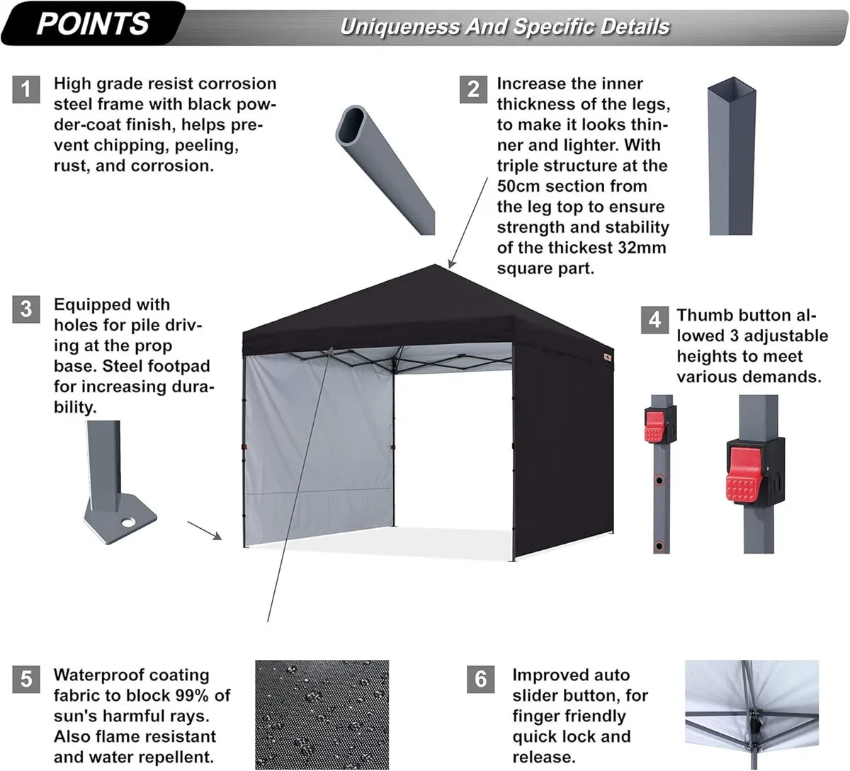 Abccanopy Pop Up Gazebo with Two Side - Image 3