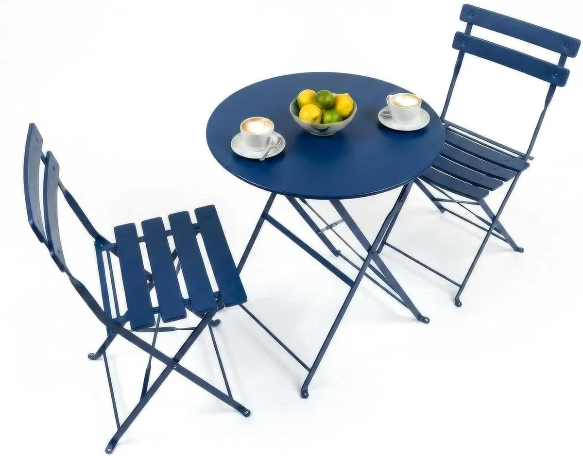 2 Seater Round Bistro Garden Furniture Set - Image 1