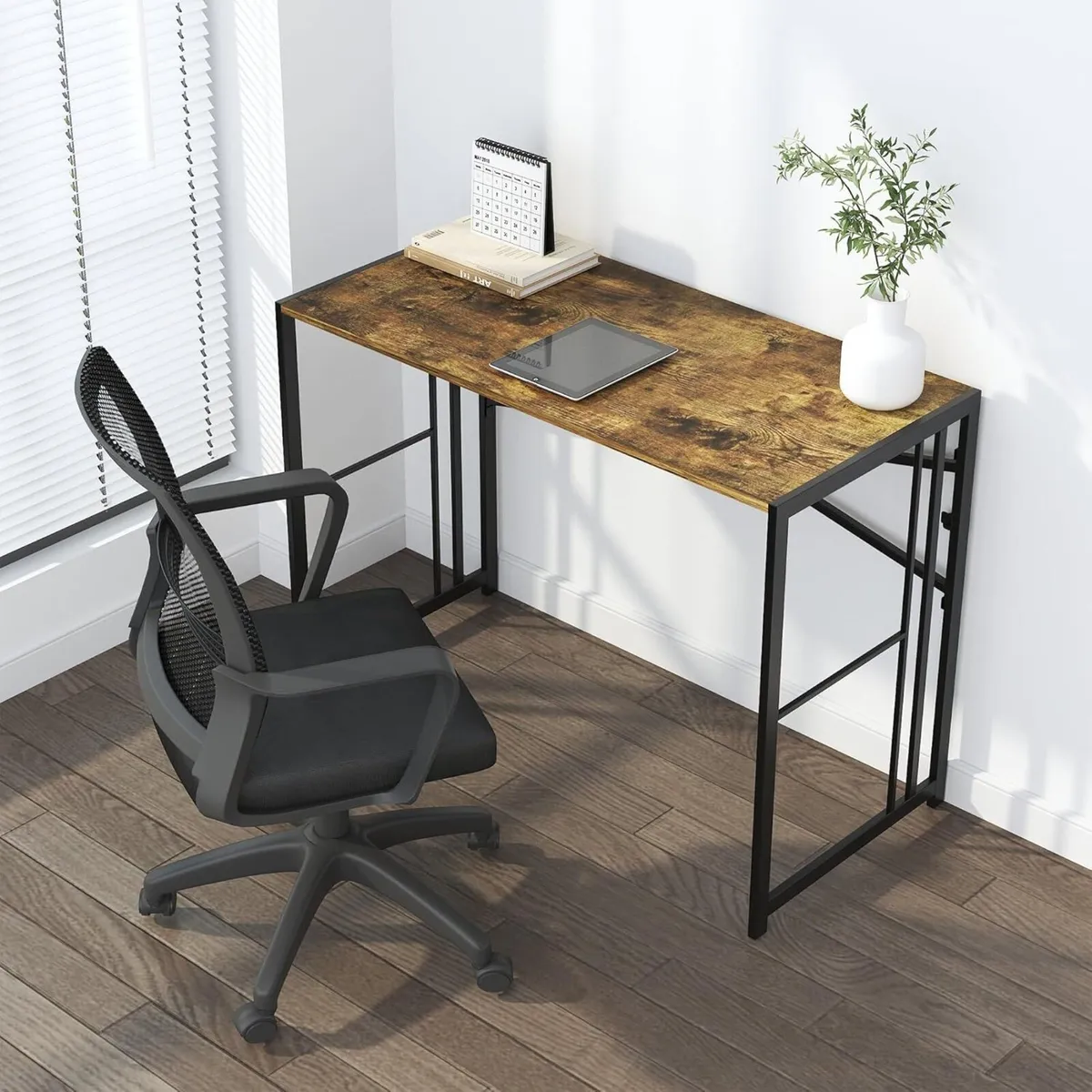Lutown-Teen Folding Computer Desk Writing Gaming - Image 2