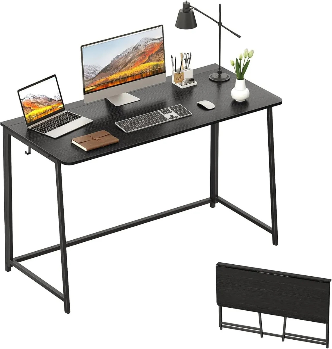 Faux Marble Folding Desk Small Office - Image 1