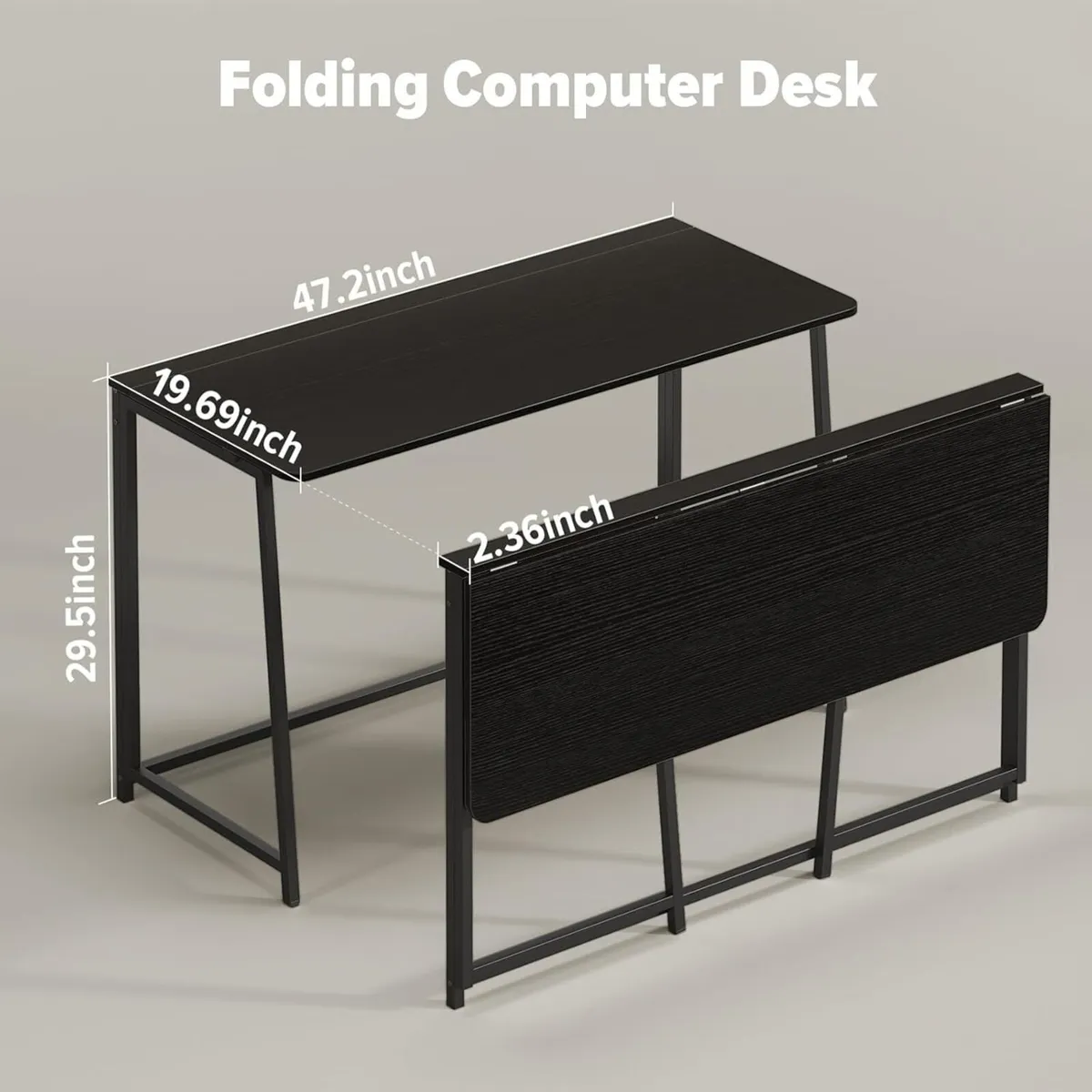 Faux Marble Folding Desk Small Office - Image 2