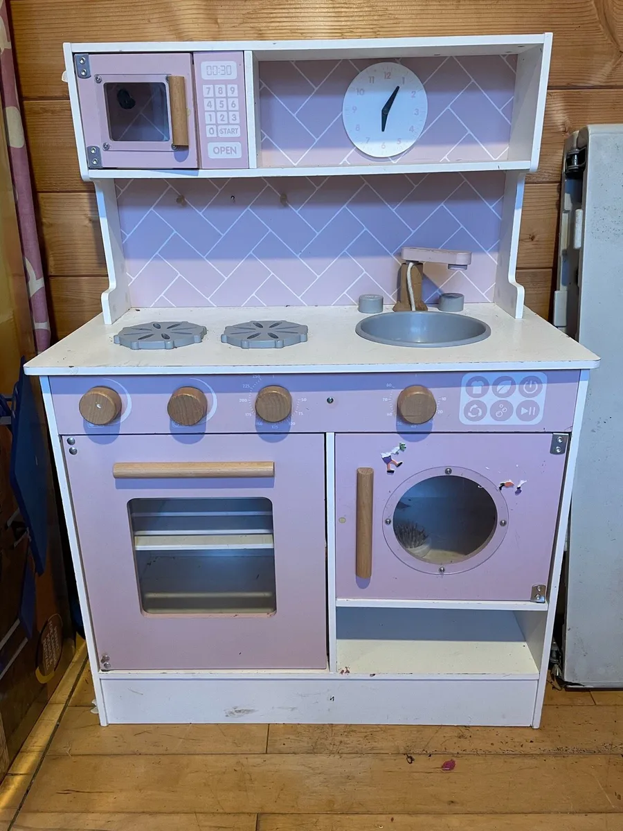 Wooden play kitchen and accessories - Image 1
