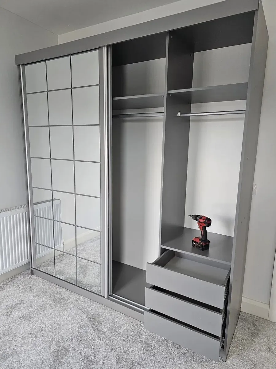 Wardrobe COLIN 200cm Grey *FREE DELIVERY - Image 1
