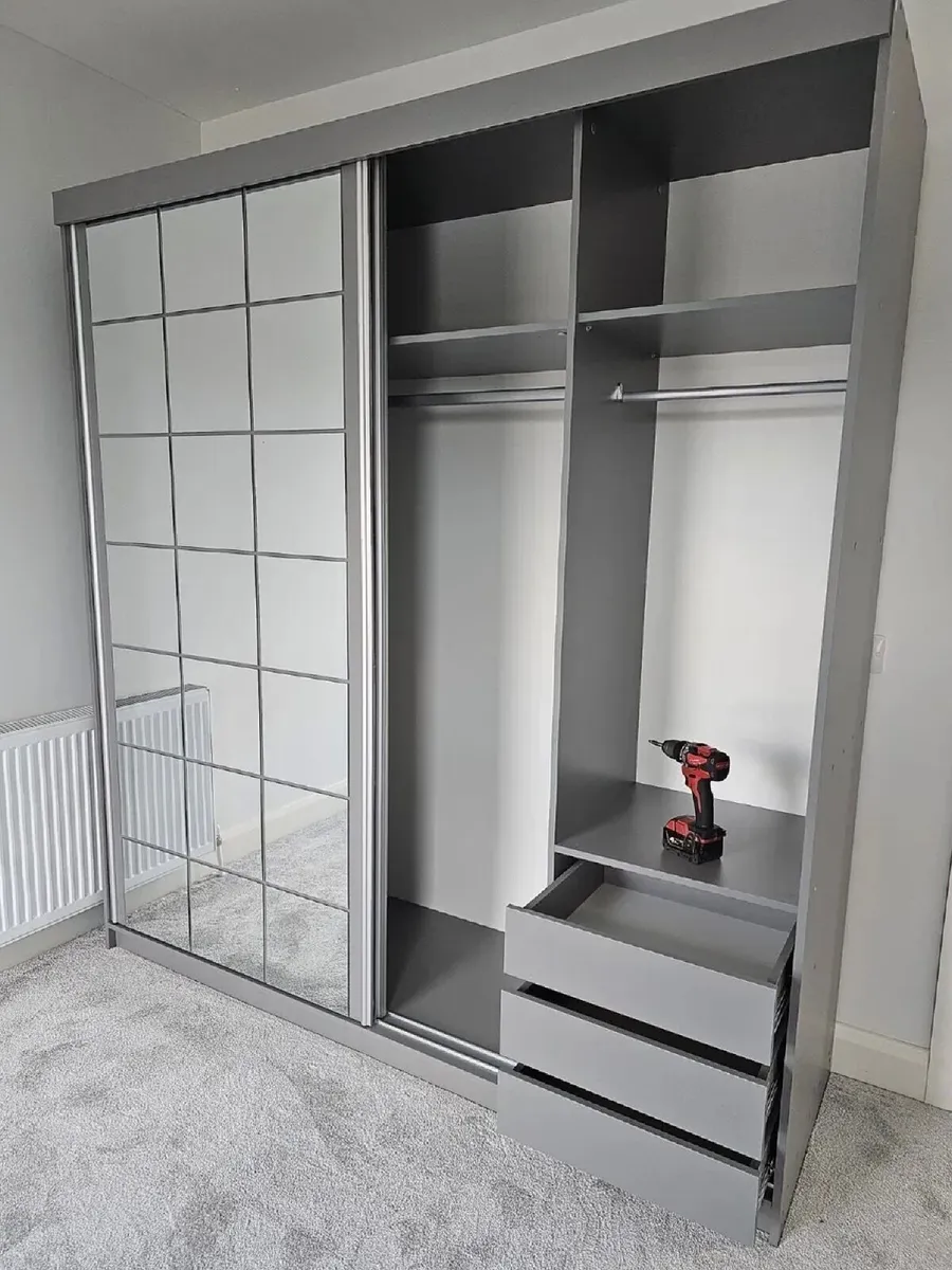 Wardrobe COLIN 200cm Grey *FREE DELIVERY - Image 4