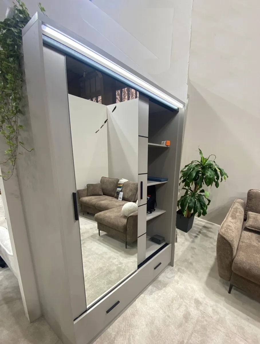 Wardrobe RUBI 153cm LED *FREE DELIVERY - Image 2
