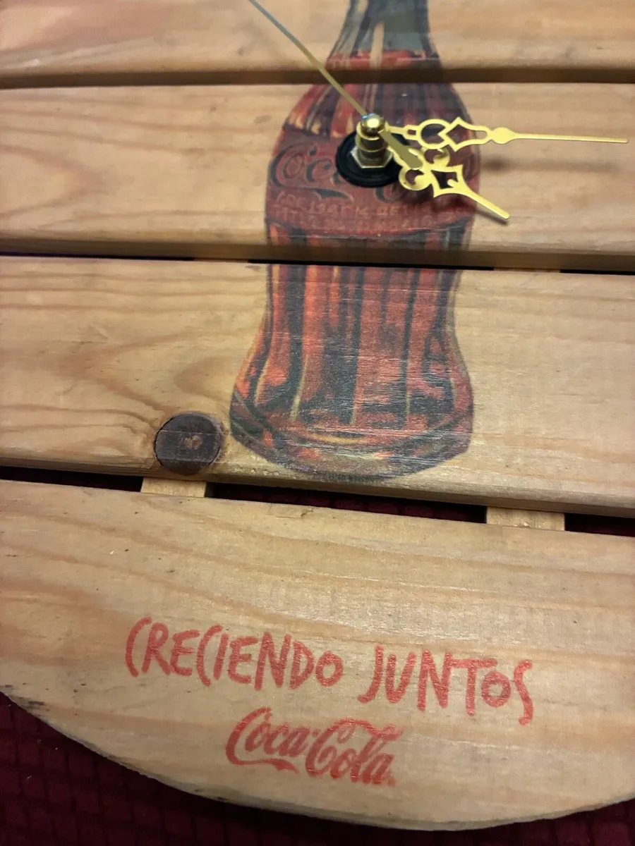 Rare Coca Cola Timber Clock - Image 3