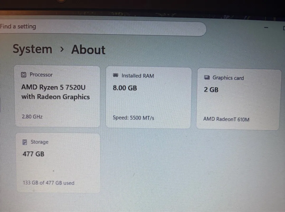 Lenova Ideapad 15.6” - 6 months old with receipt - Image 3