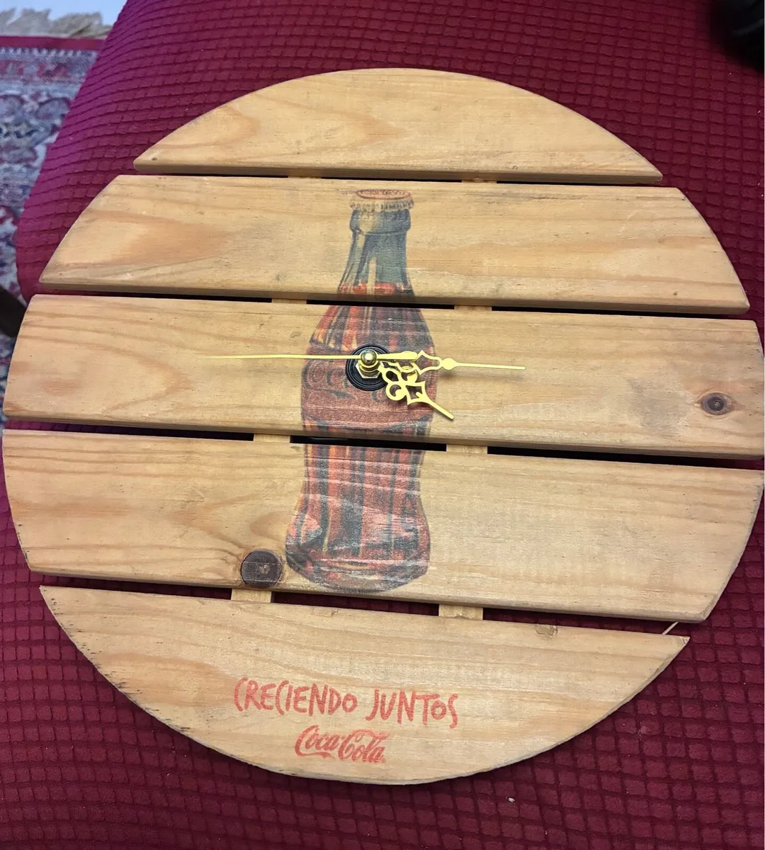 Rare Coca Cola Timber Clock - Image 1