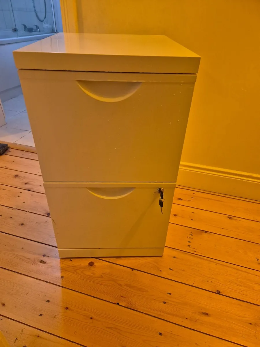 Filing Cabinet White - Image 1