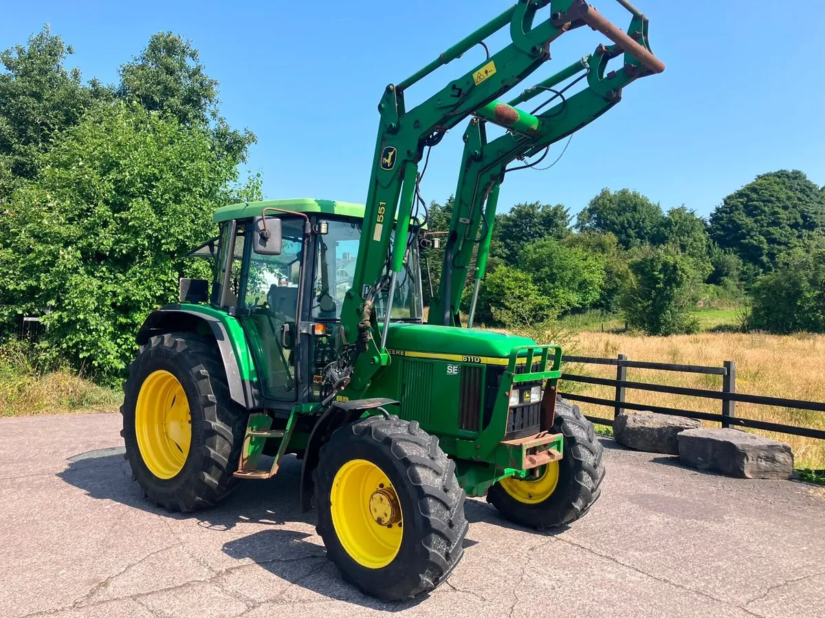John Deere 6110 4WD with Loafer - Image 1