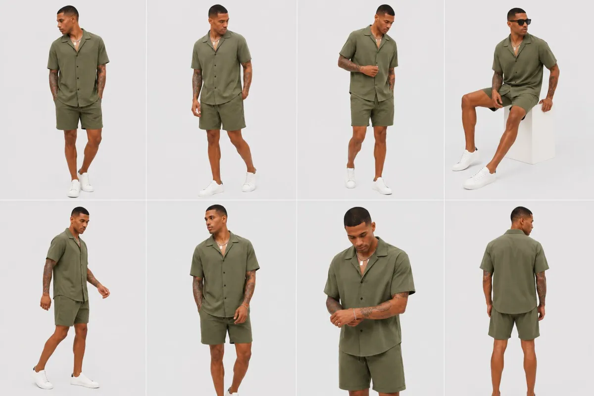 Urbanie Men's Summer Set – Short Sleeve Shirt & Sh - Image 2